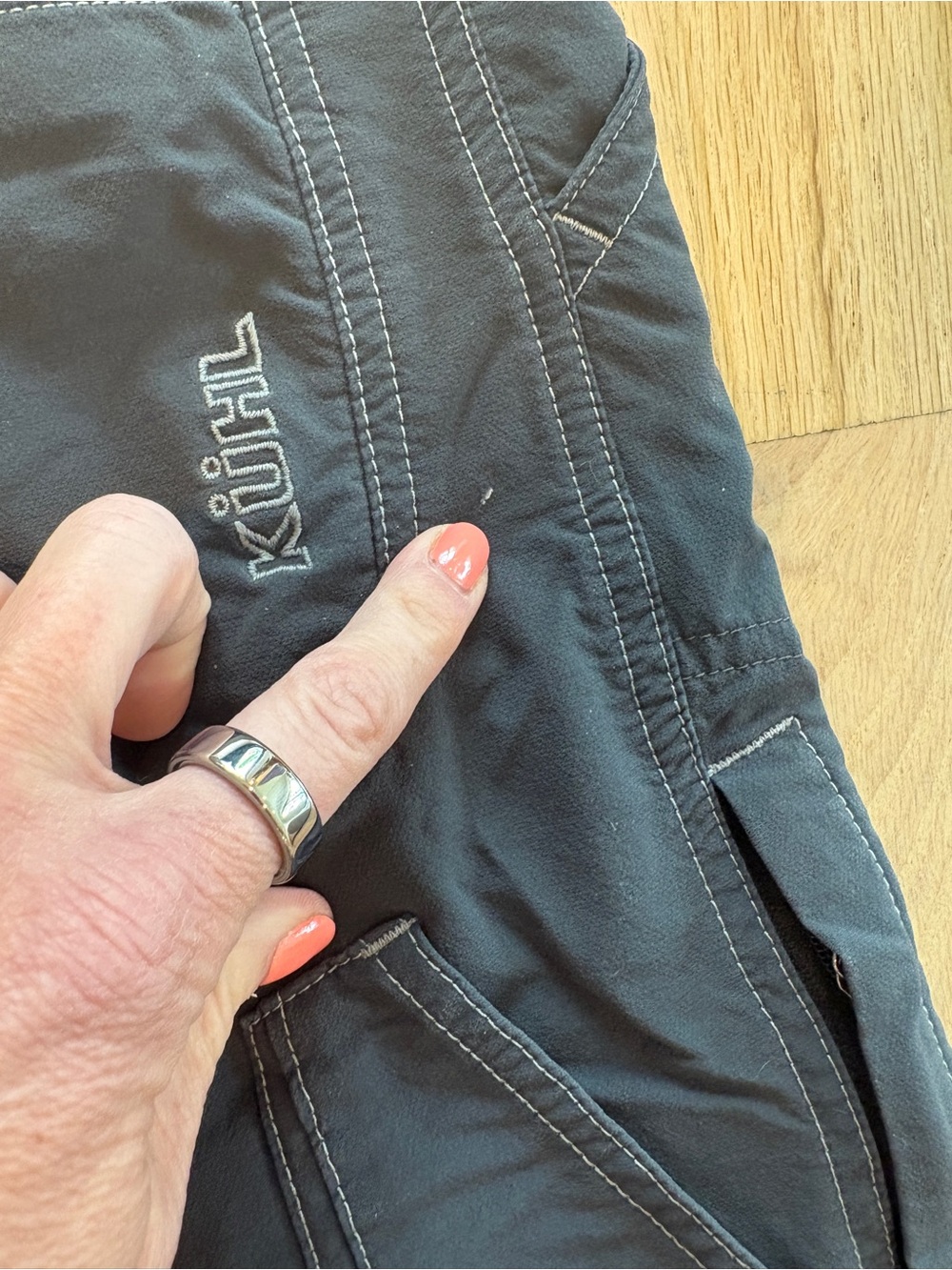 KUHL Original Renegade 12” Hiking Shorts Men’s Koal Gray Outdoor Stretch sz 34 - Picture 7 of 8